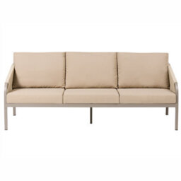 Beliani Garden Lounge Set With Table 5 Seater Murato Metal Beige - thumbnail 5