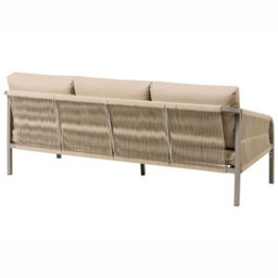 Beliani Garden Lounge Set With Table 5 Seater Murato Metal Beige - thumbnail 6