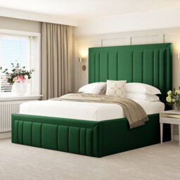 "Bed Choices Emperor Bed Frame 54"" Headboard With Chelsea Mattress - Super King (Green)"
