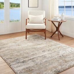 Livabliss Avellino-Abstract Blue Grey Beige Modern Marble High Pile Living Dining Bedroom Rug 160 X 213 Cm Easy Care, Non Shedding - thumbnail 1