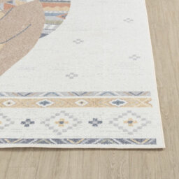 Livabliss Lillian-Kids Beige Brown Blue Orange Washable Rug For Children's Rooms 80 X 150 Cm Easy Care, Non Shedding - thumbnail 5