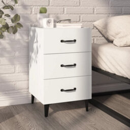 Vidaxl Bedside Cabinet White 40X40X66 Cm Engineered Wood - thumbnail 1