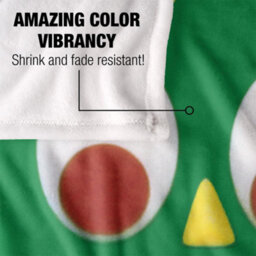 Gumby Silky Big Face Supersoft Blanket Green/yellow (One Size) - thumbnail 4