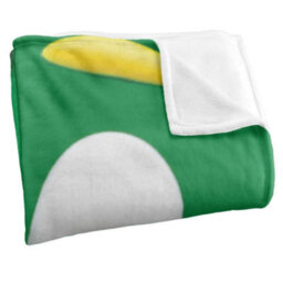 Gumby Silky Big Face Supersoft Blanket Green/yellow (One Size) - thumbnail 3