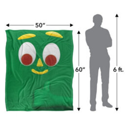 Gumby Silky Big Face Supersoft Blanket Green/yellow (One Size) - thumbnail 5