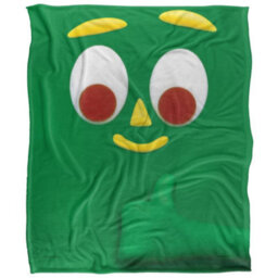 Gumby Silky Big Face Supersoft Blanket Green/yellow (One Size)