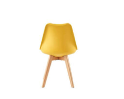 MCC Direct Single Dining Chair With Solid Wooden Legs And Seat Cushion Pad Yellow - Eva By Mcc - thumbnail 5