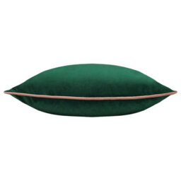 furn. Furn Meridian Velvet Piped Feather Rich Cushion, Emerald/blush, 55 X 55Cm - thumbnail 2