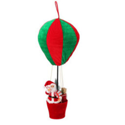 Urbn-Living Urbnliving Santa In Basket 90Cm Red & Green Pop Up Hot Air Balloon Christmas Xmas Decoration Ornament