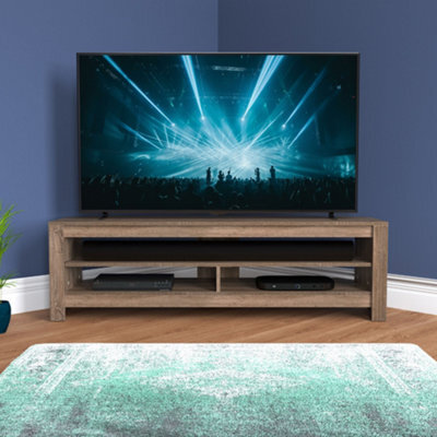 "Avf Calibre Sound 1.4M Tv Stand With Sliding Shelf, For Tvs Up To 65"" - Rustic Sawn Oak" - image 1