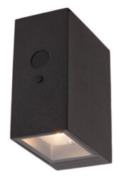 Lucide Bolton Wall Light Outdoor- Solar - Led Dim. 2850K/3150K Ip54 - Day/night Sensor - Black - thumbnail 1