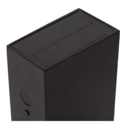 Lucide Bolton Wall Light Outdoor- Solar - Led Dim. 2850K/3150K Ip54 - Day/night Sensor - Black - thumbnail 4