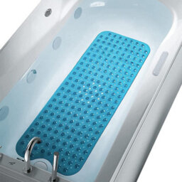 Extra Long Black Non-Slip Bath & Shower Mat With Strong Suction Cups & Anti-Mould Protection - 101X40Cm - thumbnail 4