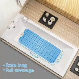 Extra Long Black Non-Slip Bath & Shower Mat With Strong Suction Cups & Anti-Mould Protection - 101X40Cm - thumbnail 8