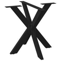 Berkfield Dining Table Leg Spider Shape Black 85X85X(72-73) Cm Steel - thumbnail 1