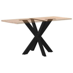 Berkfield Dining Table Leg Spider Shape Black 85X85X(72-73) Cm Steel - thumbnail 6