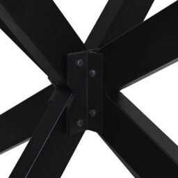 Berkfield Dining Table Leg Spider Shape Black 85X85X(72-73) Cm Steel - thumbnail 7