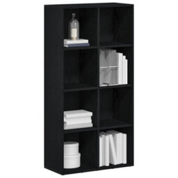 Berkfield Elegant Bookcase Black Oak 66X30X130 Cm Engineered Wood - thumbnail 4