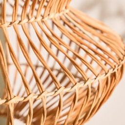 Dibor Traditional Rattan Pot Bellied Easy Fit Decor Ceiling Shade H29 X D29Cm - thumbnail 3