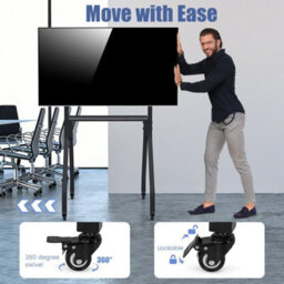 Mobile Tv Stand Rolling Tv Cart For 43 To 100 Flat - thumbnail 4