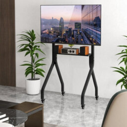 Mobile Tv Stand Rolling Tv Cart For 43 To 100 Flat - thumbnail 5