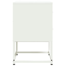 Berkfield Bedside Cabinet White 36X39X60.5 Cm Steel - thumbnail 7