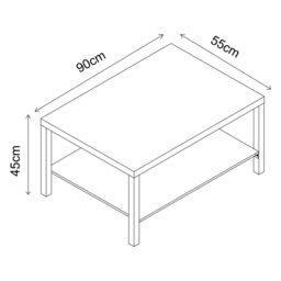 Hadwell Matt White Oak Effect Coffee Table (H)45Cm (W)55Cm - thumbnail 6