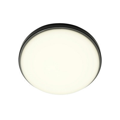 GoodHome Almagro Matt Black Wired Led Bulkhead Light (Dia) 35Cm - image 1