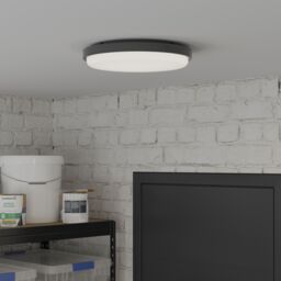 GoodHome Almagro Matt Black Wired Led Bulkhead Light (Dia) 35Cm - thumbnail 2