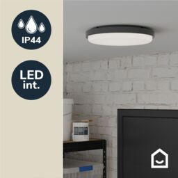 GoodHome Almagro Matt Black Wired Led Bulkhead Light (Dia) 35Cm - thumbnail 5