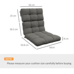 Outsunny 2Pc Outdoor Seat Cushion With Backrest, Ties, For Garden, Grey - thumbnail 3