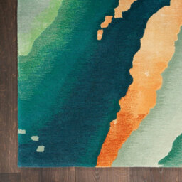 Green Wool Handmade Luxurious Optical/ (3D) Modern Rug Easy To Clean Living Room And Bedroom-297Cm X 419Cm - thumbnail 9