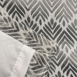 "Enhanced Living Aspen Grey Chevron Pattern 90 X 72"" (229X183Cm) Eyelet Thermal Noise Reducing Room Darkening Curtains (Pair)" - thumbnail 5