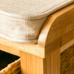 London Oak Storage Hallway Bench With Baskets - Fully Assembled By Roseland Furniture - thumbnail 8