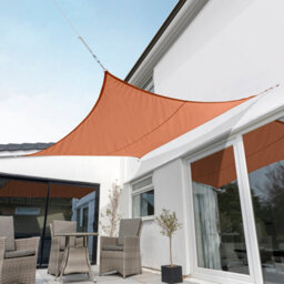 Kookaburra 2M Square Waterproof Terracotta Garden Patio Sun Shade Sail Canopy 98% Uv Block With Free Rope - thumbnail 2