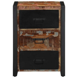 Berkfield Drawer Cabinet Multicolour 50X35X70 Cm Solid Wood Reclaimed - thumbnail 2