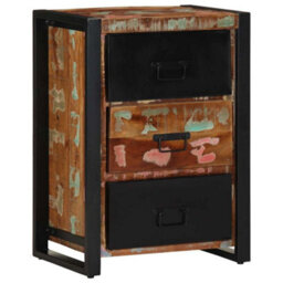 Berkfield Drawer Cabinet Multicolour 50X35X70 Cm Solid Wood Reclaimed - thumbnail 5