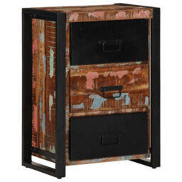 Berkfield Drawer Cabinet Multicolour 50X35X70 Cm Solid Wood Reclaimed - thumbnail 4
