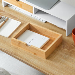 Sobuy Bbf02-Nw, Monitor Stand Computer Screen Riser Desk Organizer With 2 Drawers,w47Xd18Xh11 - thumbnail 5