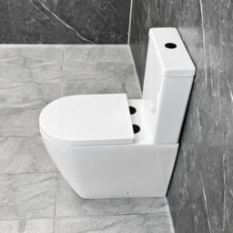 Hydros White Vanity Unit With Black Handles 550mm & Closed Back Tornado Toilet Suite - thumbnail 4