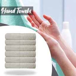 Casabella Premium Pack Of 6 Hand Towels 100% Cotton 500 Gsm - thumbnail 4