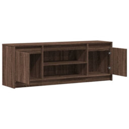 Berkfield Sturdy Tv Cabinet With Led Brown Oak 139.5X34X50 Cm Engineered Wood - thumbnail 9