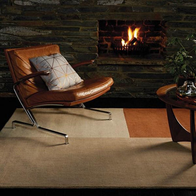 Copper Geometric Handmade Luxurious Modern Wool Rug For Living Room And Bedroom-160Cm X 230Cm - image 1