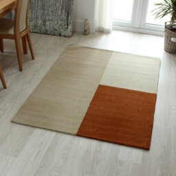 Copper Geometric Handmade Luxurious Modern Wool Rug For Living Room And Bedroom-160Cm X 230Cm - thumbnail 5
