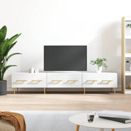 Berkfield Sturdy Tv Cabinet White 150X36X30 Cm Engineered Wood - thumbnail 2
