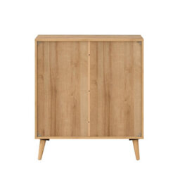 Swish Furniture Manila Oak Rattan Compact 1 Door 3 Drawer Sideboard Living Dining Room Storage Furniture - thumbnail 6