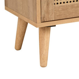 Swish Furniture Manila Oak Rattan Compact 1 Door 3 Drawer Sideboard Living Dining Room Storage Furniture - thumbnail 8