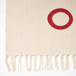 Homescapes Keep  Calm And Carry On Handwoven 100% Cotton Rug In Red & White, 60 X 100 Cm - thumbnail 3