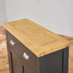 The Furniture Market Cotswold Charcoal Grey Painted Small Compact Sideboard - thumbnail 5