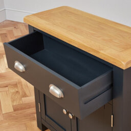The Furniture Market Cotswold Charcoal Grey Painted Small Compact Sideboard - thumbnail 6